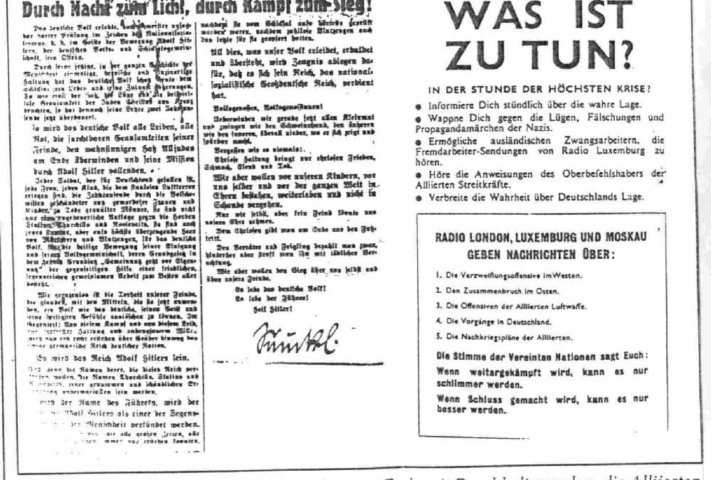 Die Propaganda verstummte nicht