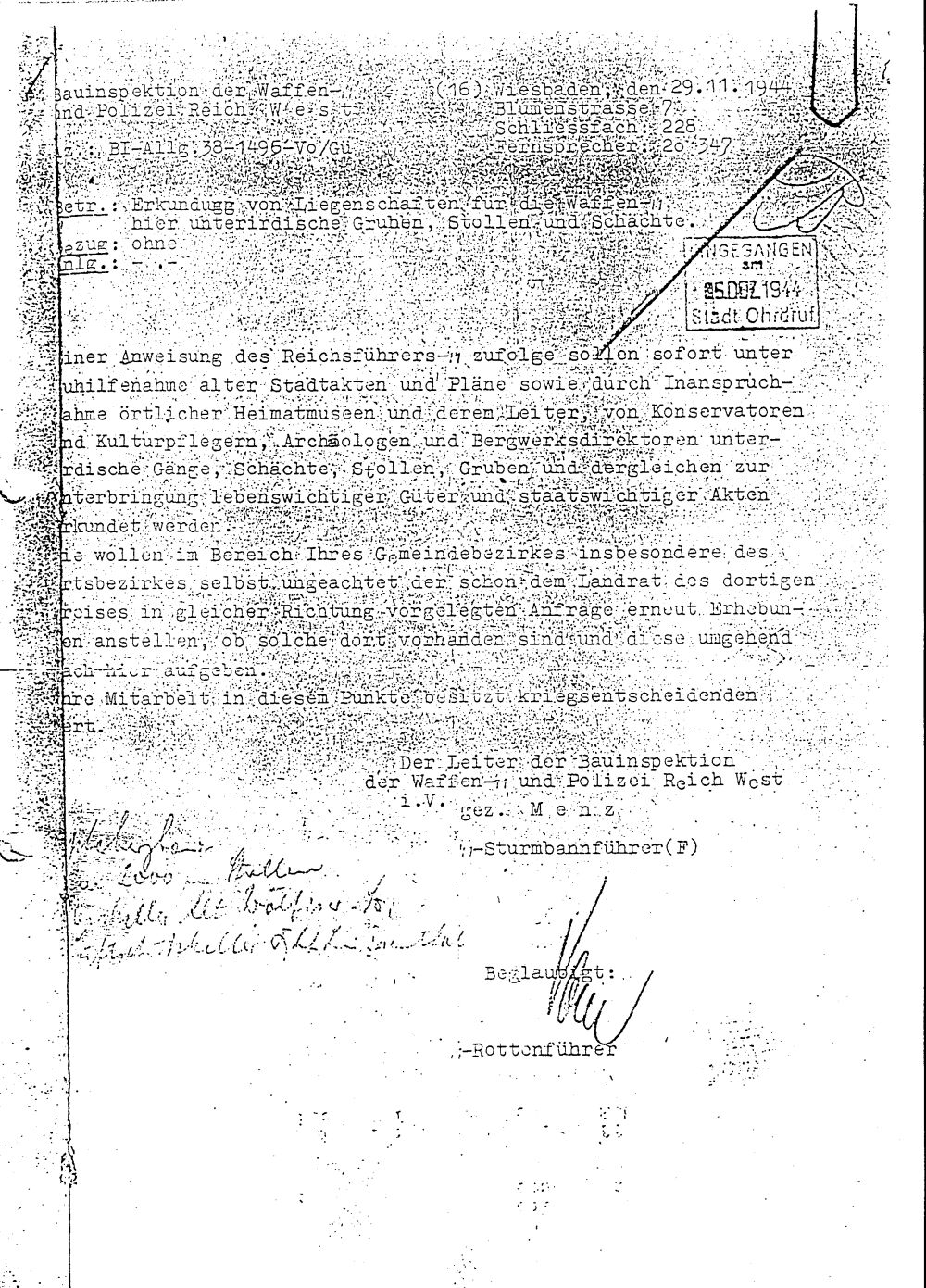 Erkundung von Stollen Schächten 