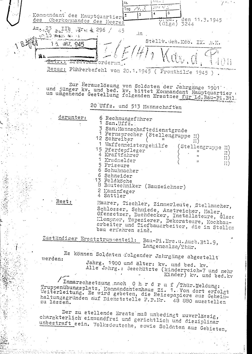 Unabkömmlichstellung