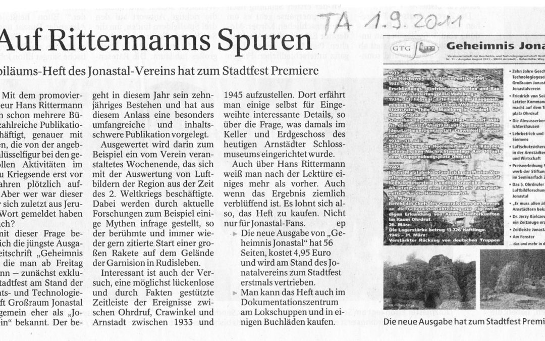 Zeitung Nr. 11 in der Thüringer Allgemeinen